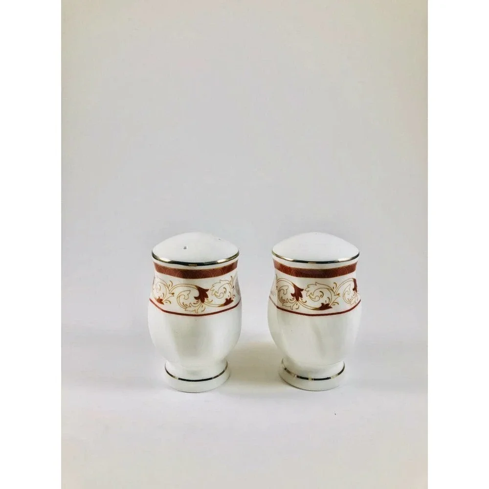 Vintage 22k Gold Salt & Pepper Shakers